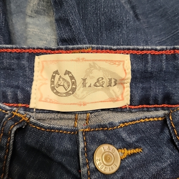 L&B (lucky and blessed) Junior girls blue denim Jeans Size 4 - Picture 6 of 8